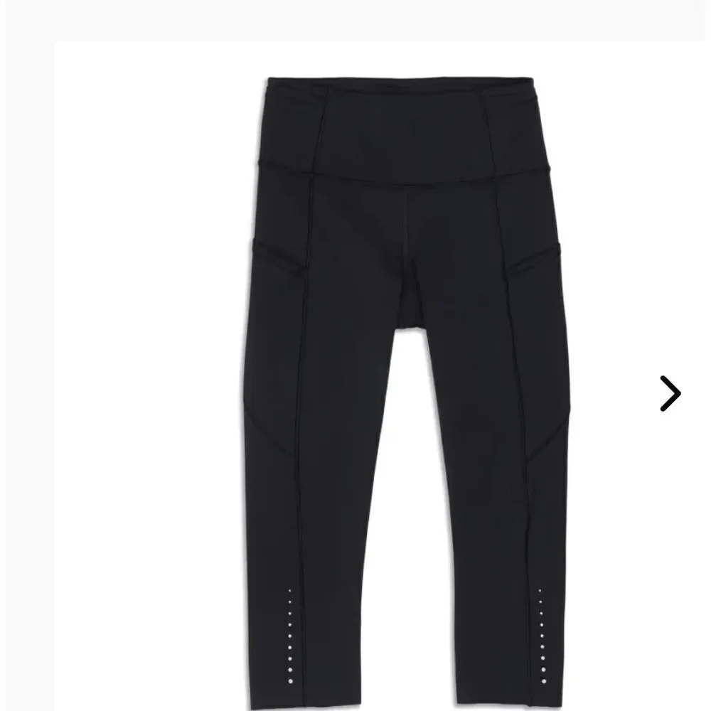 Lululemon fast and free cropped leggings with little pockets / hip pockets 4